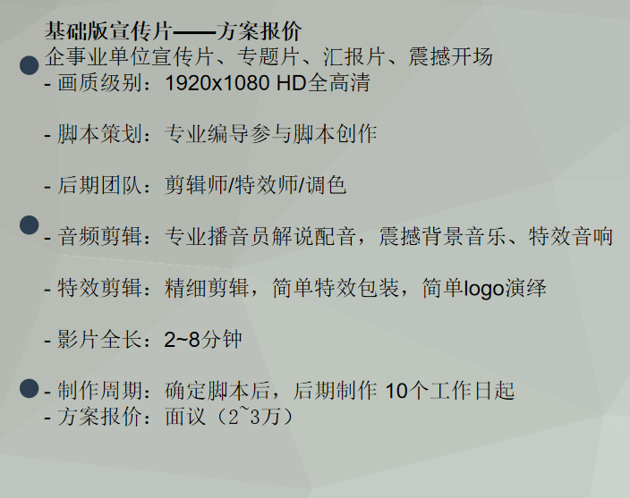 宣傳片報價